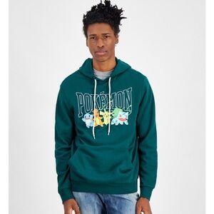 Hybrid Men's Pokémon Gang Regular-Fit Printed Fleece Hoodie- XXL